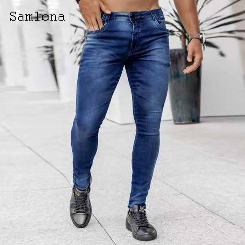 Men'S Fashion Grey Jeans - Samlona Quần Jean Nam Thời Trang