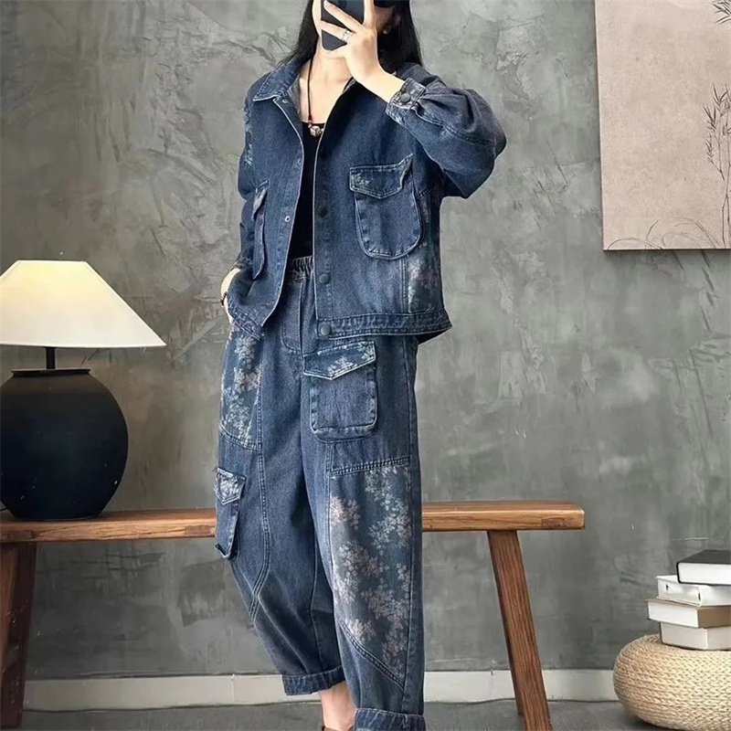 Denim Jacket Vintage - 2022 Thu Denim Áo Phù Hợp