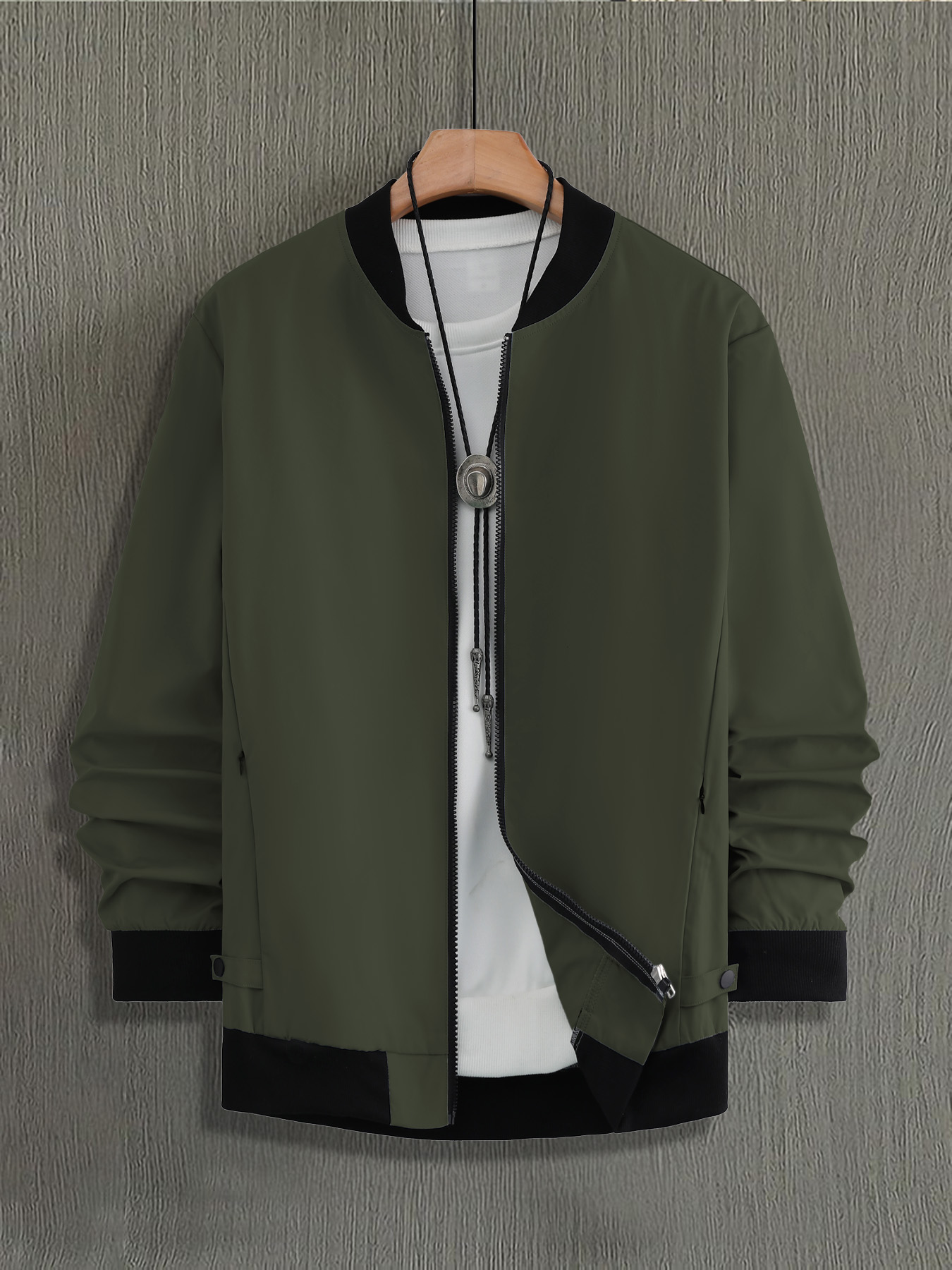 Bomber Jacket Men - Baseball Collar Bomber Jacket Men's Spring