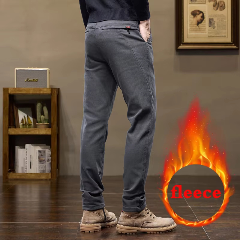 2026 Warm Fleece Pants Winter  - đánh giá và giá Men'S Fashion Jeans And Boots
