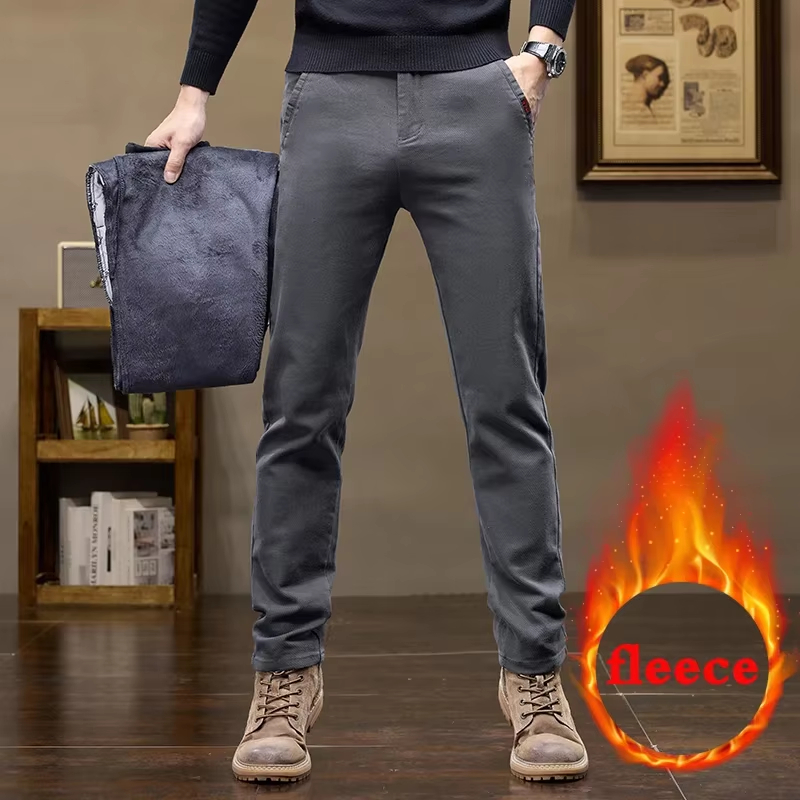 2026 Warm Fleece Pants Winter  - đánh giá và giá Men'S Fashion Jeans And Boots