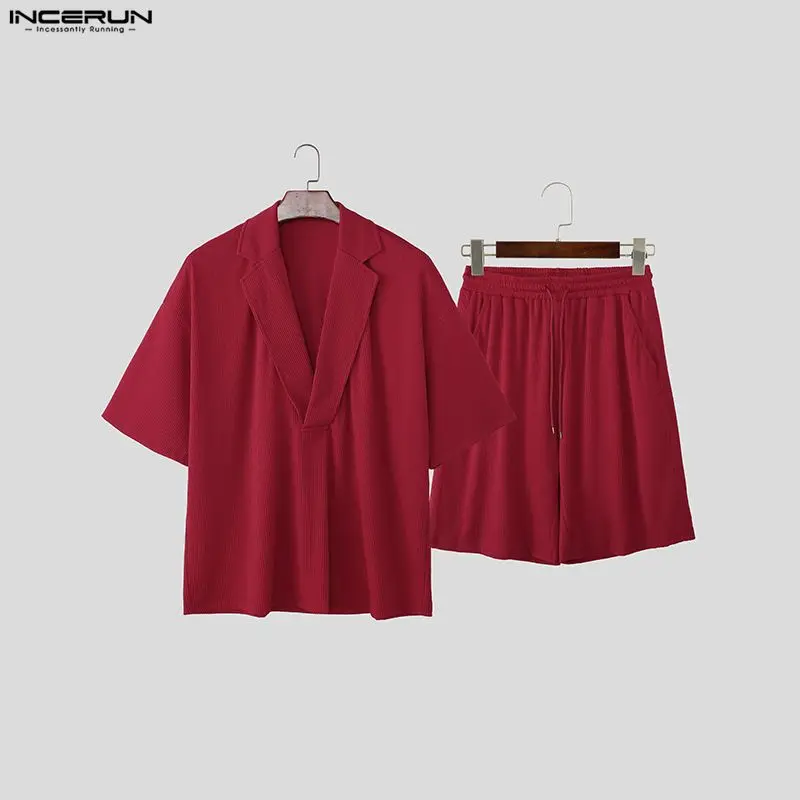 INCERUN Men Sets Solid Color L - đánh giá và giá Mens Fashion Streetwear