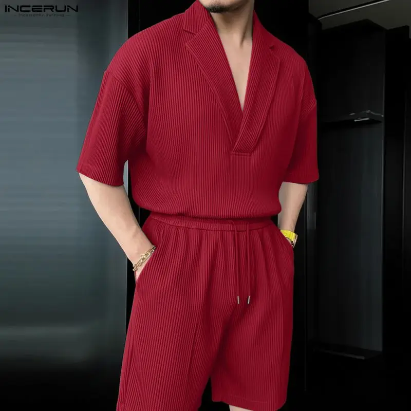 INCERUN Men Sets Solid Color L - đánh giá và giá Mens Fashion Streetwear