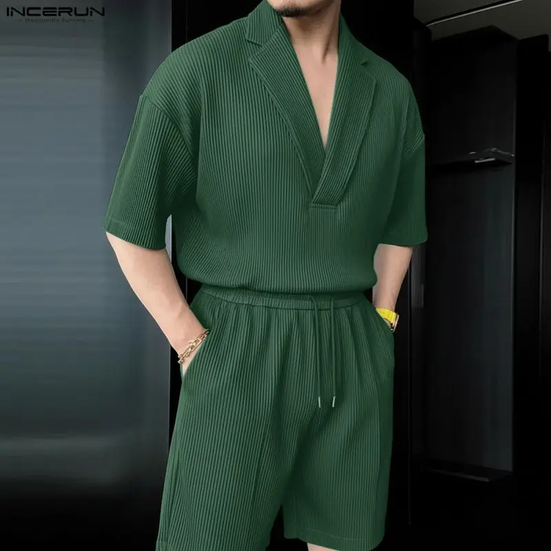 INCERUN Men Sets Solid Color L - đánh giá và giá Mens Fashion Streetwear