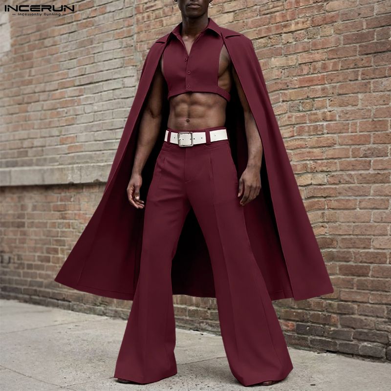 INCERUN Men Sets Solid Color L - đánh giá và giá Mens Fashion Streetwear