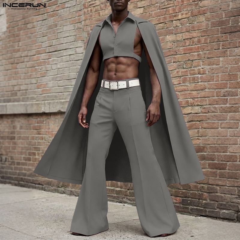 INCERUN Men Sets Solid Color L - đánh giá và giá Mens Fashion Streetwear