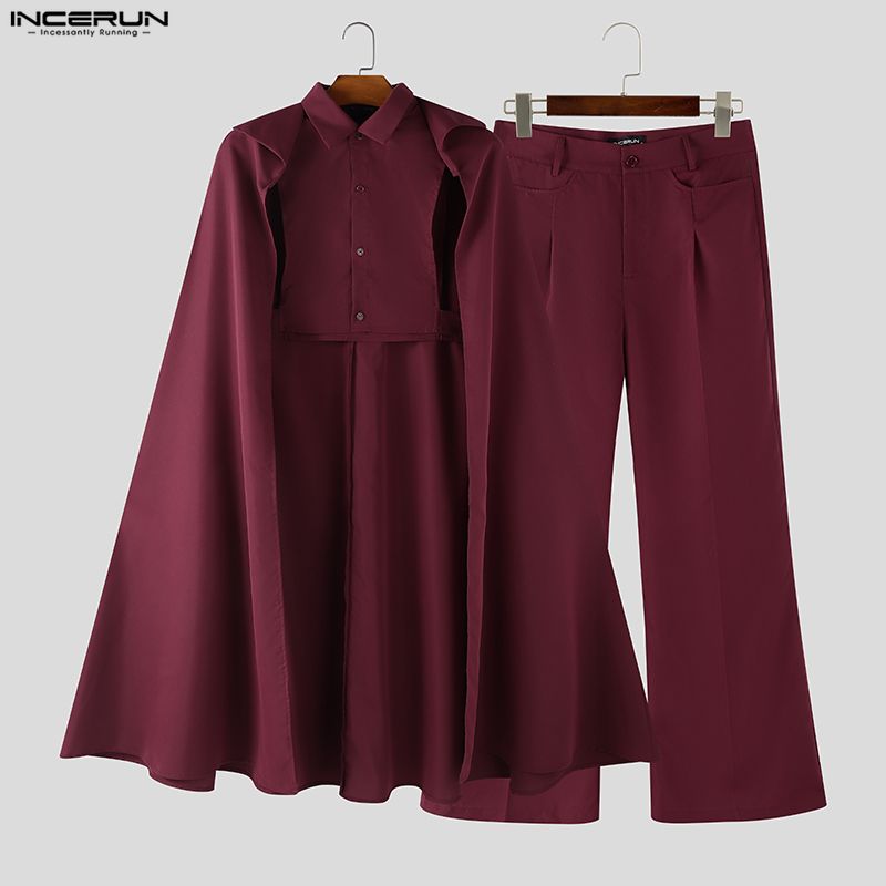INCERUN Men Sets Solid Color L - đánh giá và giá Mens Fashion Streetwear