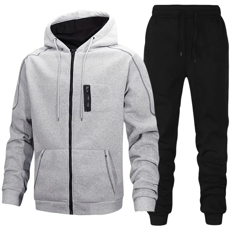 Fashion Men's Tracksuit Casual - đánh giá và giá Men'S Fashion Zipper Hoodie