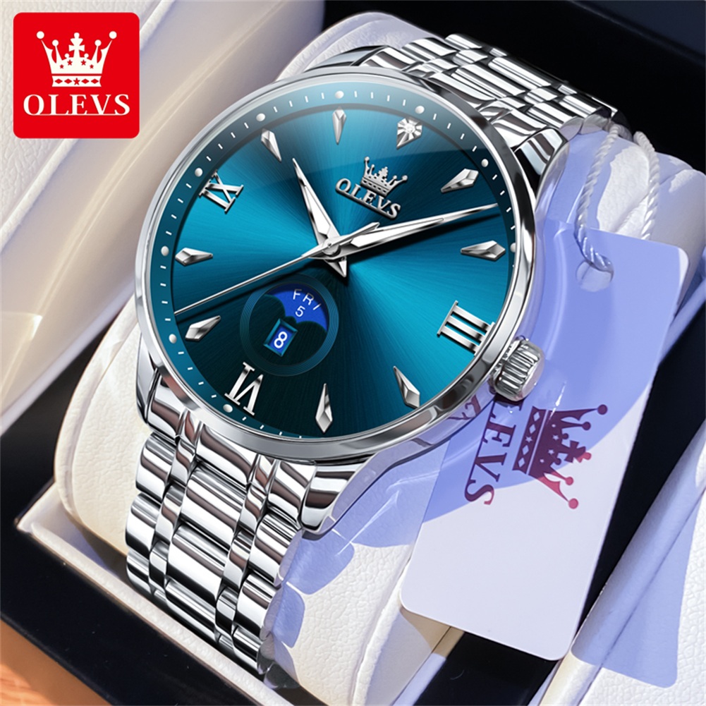 OLEVS Moon Phase men's watches - đánh giá và giá Men'S Fashion Luxury Brands