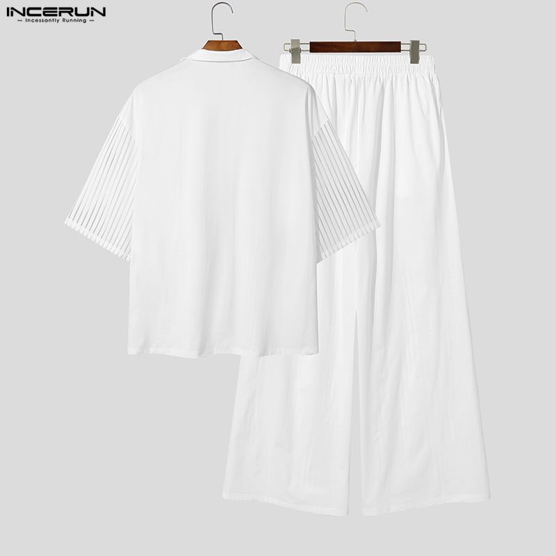 INCERUN Men's Sets Striped Mes - đánh giá và giá Mens Fashion Streetwear