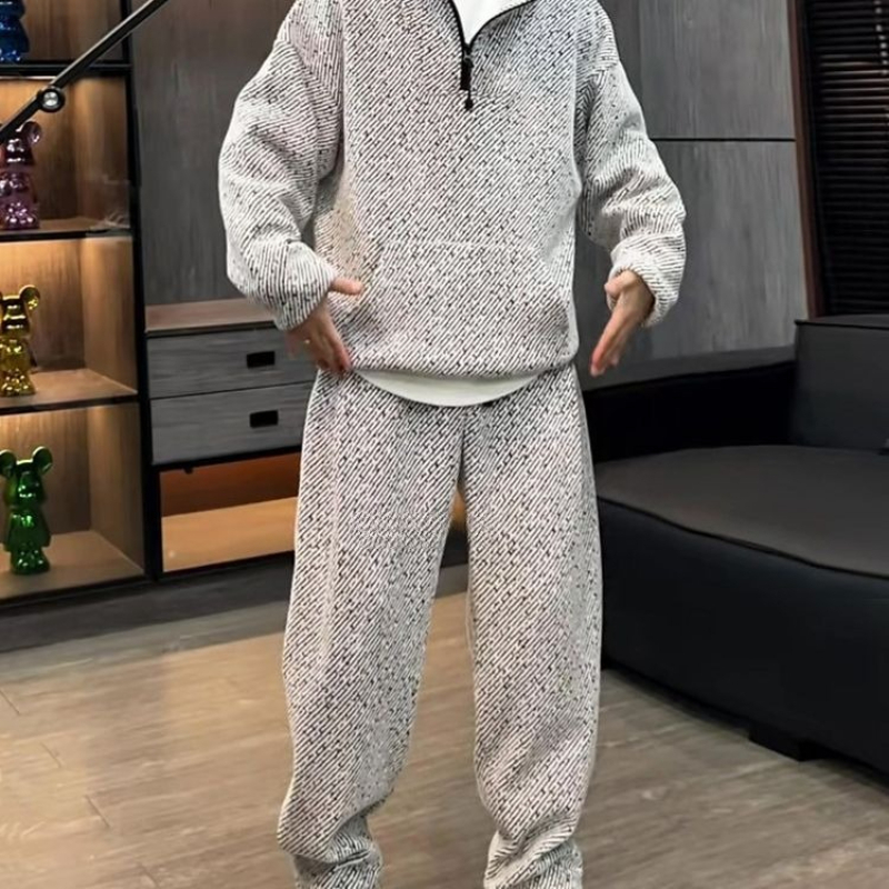 Men Striped Hoodie Set Thick F - đánh giá và giá Men'S Fashion Zipper Hoodie