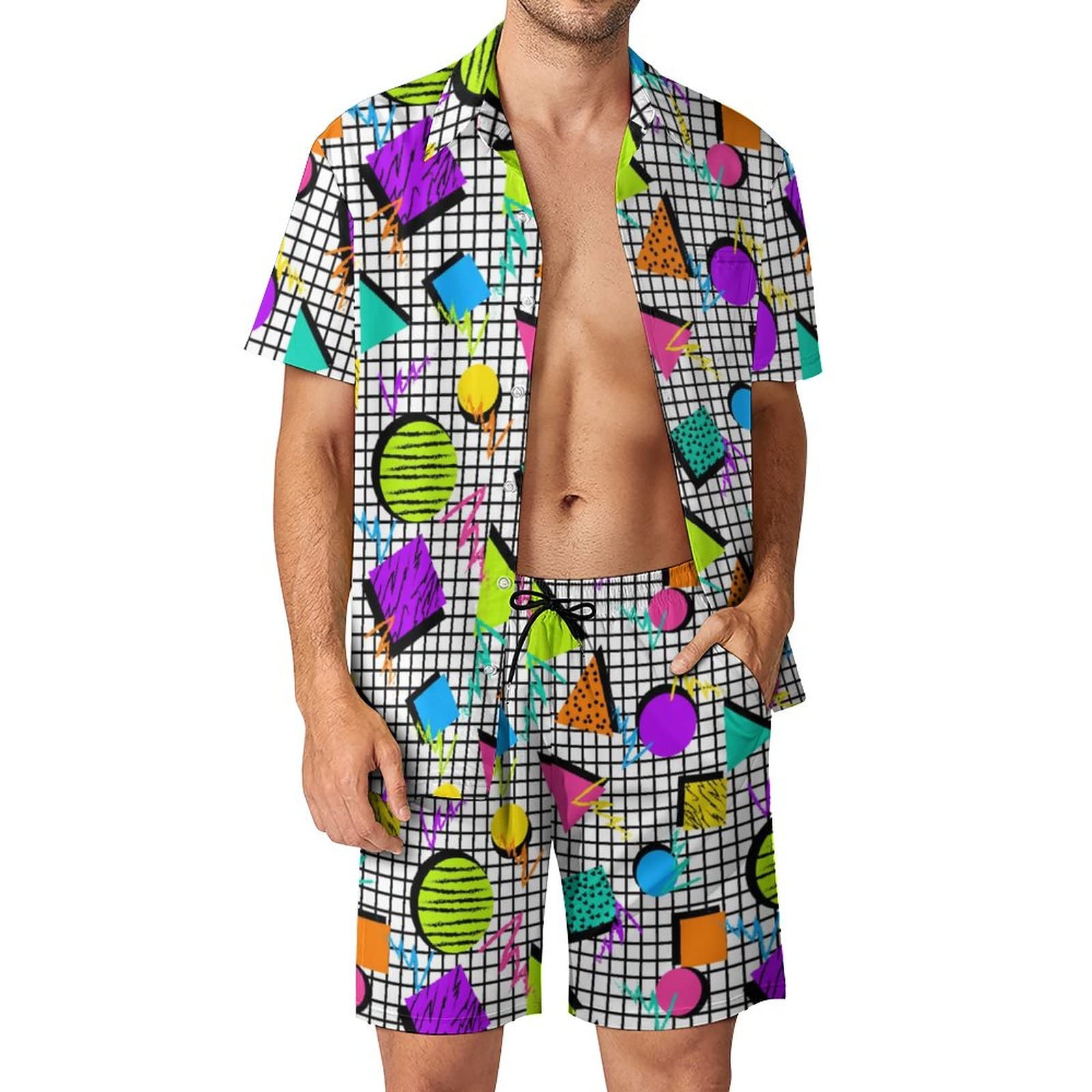 Summer Irregular Geometric 3D  - đánh giá và giá Mens Fashion Streetwear