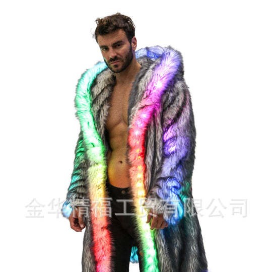 Faux Fur Coat Men Hooded Outer - đánh giá và giá Men'S Fashion Light Jacket