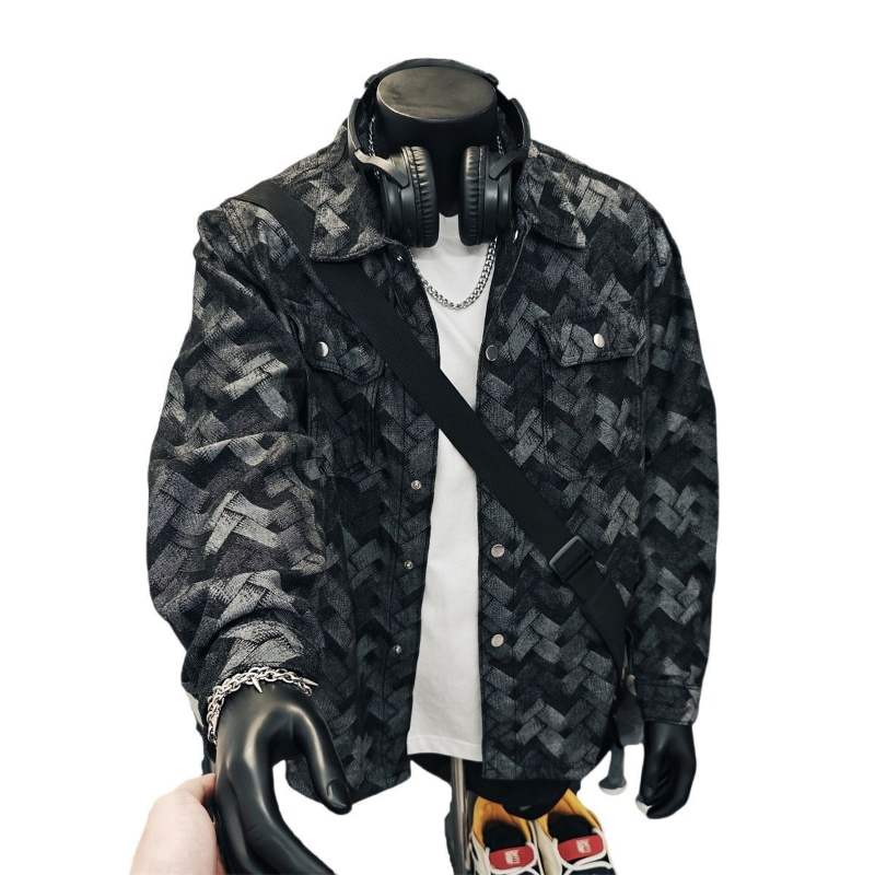 Men's Japanese Vintage Argyle  - đánh giá và giá Denim Jacket Vintage