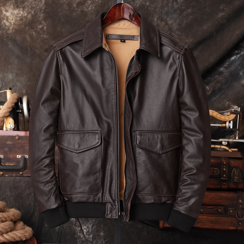 Bomber A2 Pilot Genuine Leathe - đánh giá và giá Bomber Jacket Men