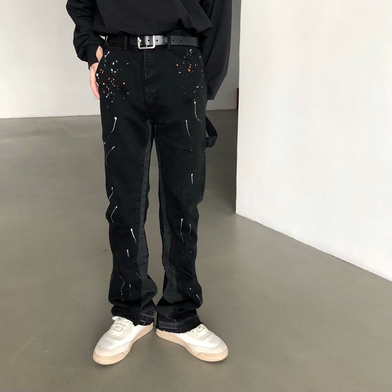 2025 New Graffiti Splash Ink D - đánh giá và giá Men'S Fashion Jeans And Boots
