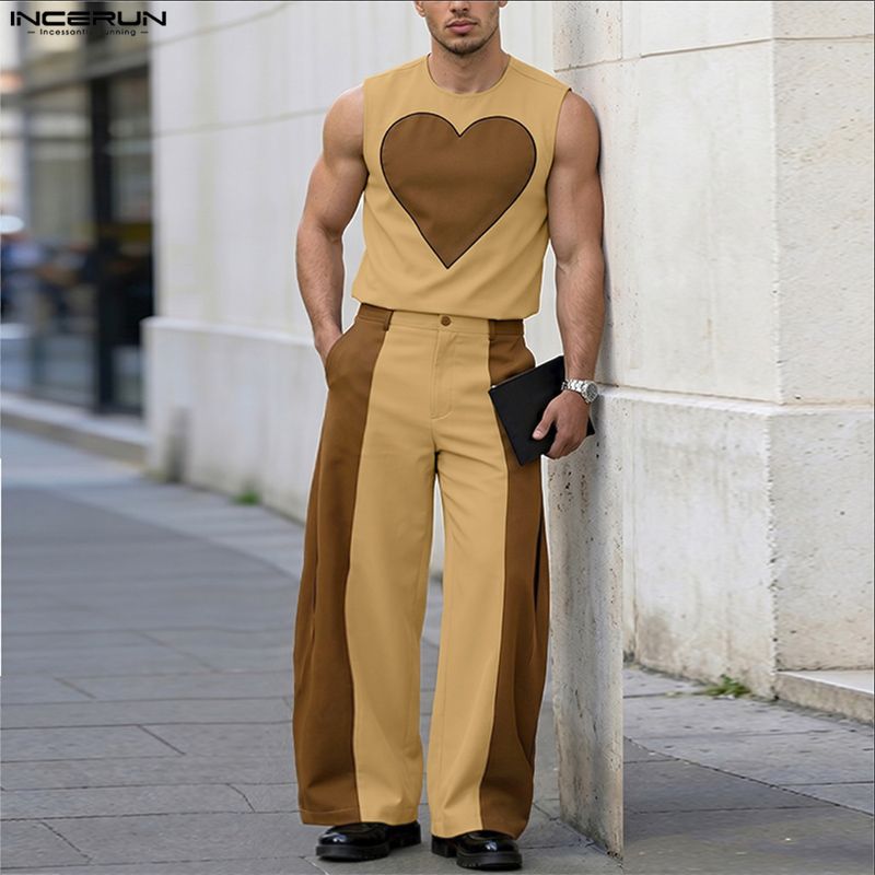 INCERUN Men's Sets Patchwork C - đánh giá và giá Mens Fashion Streetwear