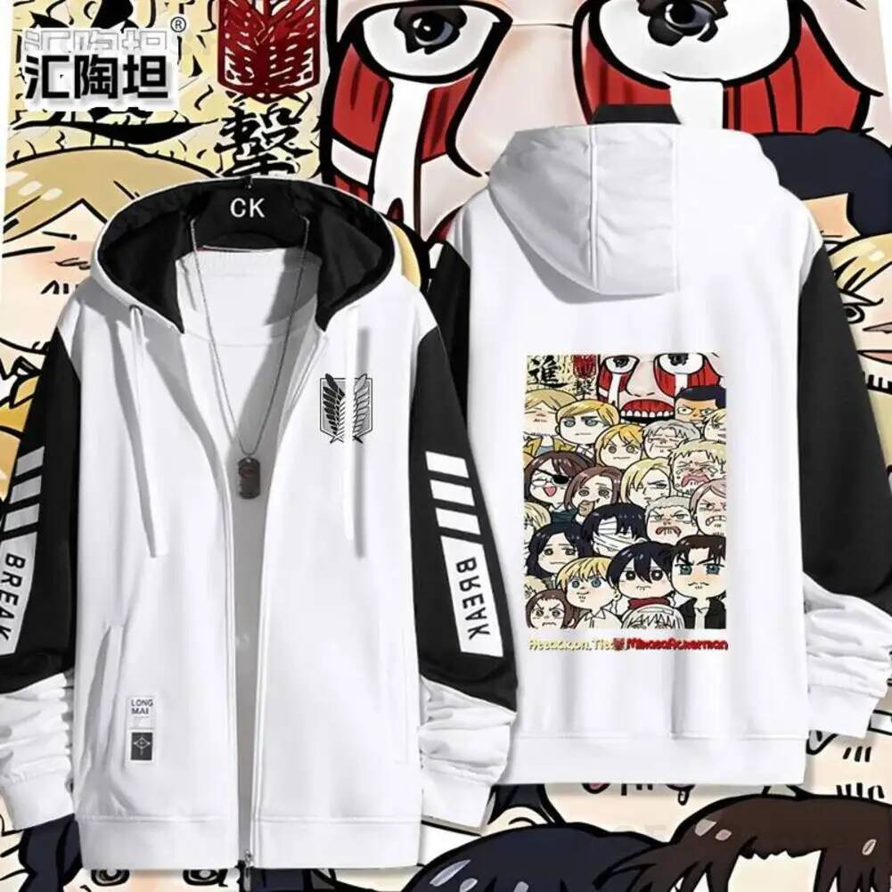 Ackerman Levi Mikasa·Ackerman  - đánh giá và giá Men'S Fashion Zipper Hoodie