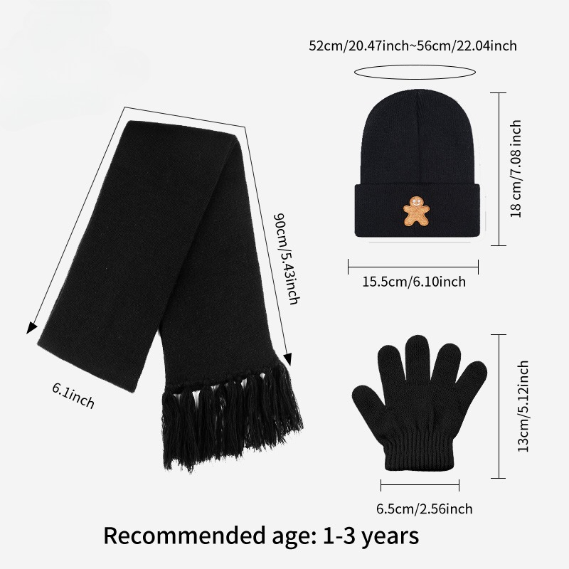 Soft Knitted 3Pcs Toddler Hat  - đánh giá và giá Men Fashion Kids
