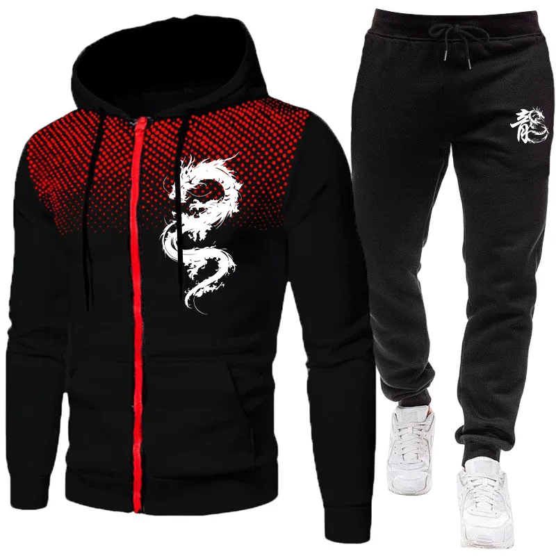 Men's Paris Dragon Pattern Fas - đánh giá và giá Men'S Fashion Zipper Hoodie