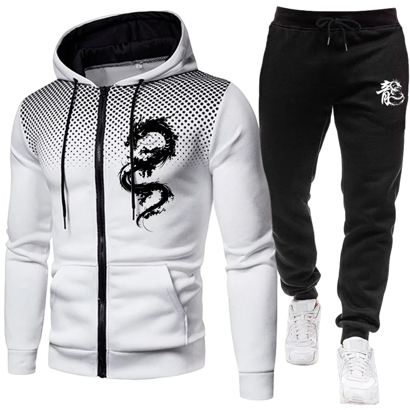 Men's Paris Dragon Pattern Fas - đánh giá và giá Men'S Fashion Zipper Hoodie