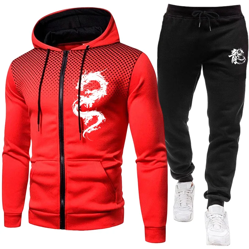 Men's Paris Dragon Pattern Fas - đánh giá và giá Men'S Fashion Zipper Hoodie