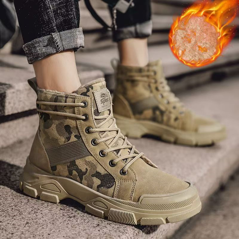 2025 Winter Camouflage Insulat - đánh giá và giá Men'S Fashion Jeans And Boots